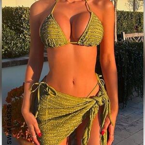 SHEIN Olive Green Bikini Set